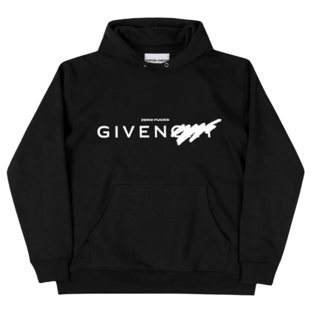 Kustom London Zero Fucks Hoodie Black